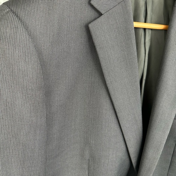 Lauren Ralph Lauren Sport Coat Mens 44L Dark Gray Wool Two Button Blazer Lined - Picture 6 of 10